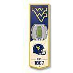 YouTheFan West Virginia Mountaineers 6'' x 19'' 3D StadiumView Banner