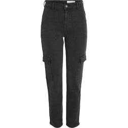 Noisy May Nmmoni Cropped Fit Cargo Jeans -Black