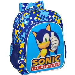 Sonic Schulrucksack für Kinder, Kinderrucksack, anpassbar, ideal für Kinder im Schulalter, bequem und vielseitig, Qualität und Strapazierfähigkeit, 32 x 12 x 38 cm, Blau, blau, Estándar, Casual