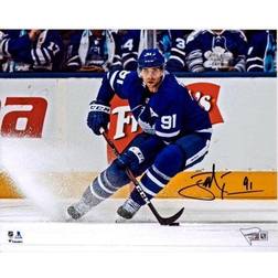 John Tavares Toronto Maple Leafs Autographed x Blue Jersey Turning Horizontal Photograph