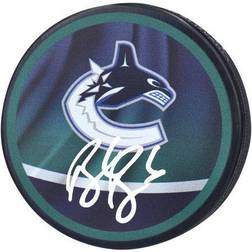 Brock Boeser Vancouver Canucks Autographed Reverse Retro Logo Hockey Puck