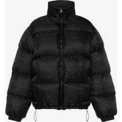 Moschino Jacquard Down Puffer Jacket Black