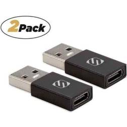 Scosche usb-a to usb-c adapter 2-pack