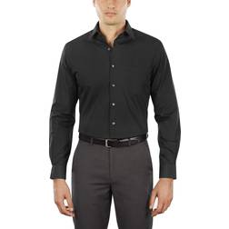 Van Heusen Men's Athletic Fit Poplin Dress Shirt - Black