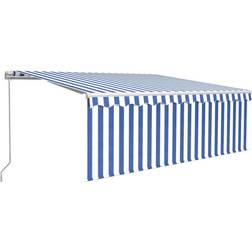 vidaXL Manual Retractable Awning with Blind 450x300cm