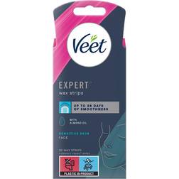 Veet Expert Cold Wax Strips Face Sensitive 20s