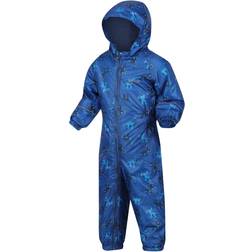 Regatta kids printed splat ii snowsuit waterproof insulated all-in-one rainsuit