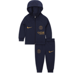 Nike Baby's Paris Saint-Germain Strike Dri-FIT Hooded Tracksuit - Blackened Blue/Blackened Blue/Gold Suede