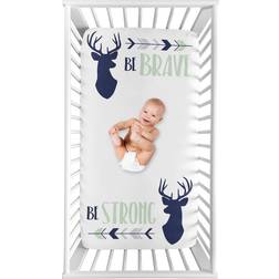 Sweet Jojo Designs Woodland Deer Collection Boy Photo Op Fitted Crib