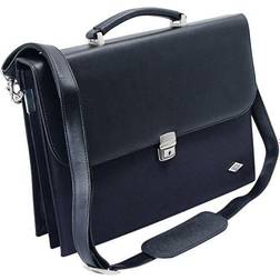 Wedo Elegance Flap-Over Briefcase - Black