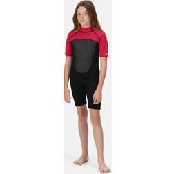 Regatta kids junior shorty lightweight swim wetsuit black
