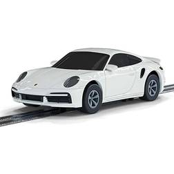 Scalextric Micro, Porsche 911 Turbo Car, white, 1:64