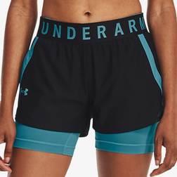 Under Armour Women's Play Up 2-in-1 Short - Black/Glacier Blue