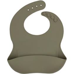 Baby Silicone Weaning Bib Silver Sage
