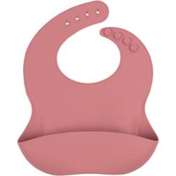 Baby Silicone Weaning Bib Dusty Rose
