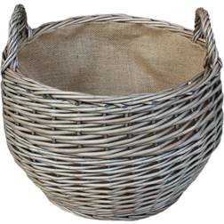 Antique Wash Stumpy Wicker Basket