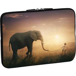 PEDEA Design Schutzhülle Notebook Tasche bis 17,3 Zoll 43,9cm Elephant