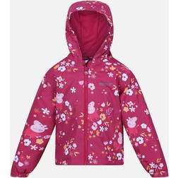 Regatta Childrens/kids Muddy Puddle Peppa Pig Autumnal Padded Waterproof Jacket berry