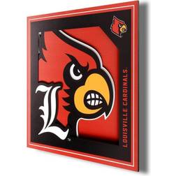 YouTheFan Louisville Cardinals 3D Logo Series Wall Art 12x12