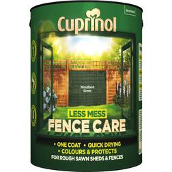 Cuprinol Less Mess Fence Care Wood Protection Woodland Green 5L