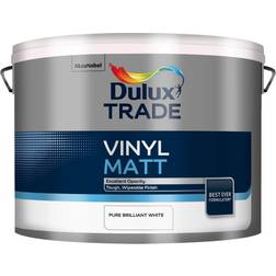 Dulux Trade Vinyl Matt Wall Paint Pure Brilliant White 10L