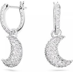 Swarovski Luna White Rhodium Plated Moon Drop Earrings 5666157
