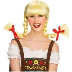 Wicked Costumes Blonde bavarian beer girl wig oktoberfest tavern wench fancy dress
