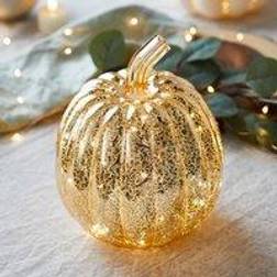 Lights4fun Gold Mottled Pumpkin Christmas Tree Ornament
