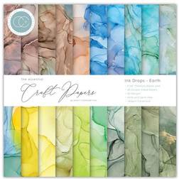 The essential craft papers 6x6 ink drops earth by craft consortium