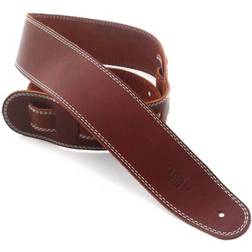 DSL SGE25 Leather Strap with Stitching, Tan/Beige Guitar Strap
