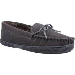 Hush Puppies ACE Mens Suede Slippers Grey:
