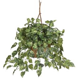 Nearly Natural Pothos Hanging Basket Silk Plant