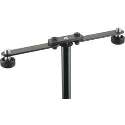 König & Meyer M 23510-500-55 Adjustable Microphone Bar Repositionable For Two Microphones Attach to All Stands with 5/8“ Thread Connector Professional Choice Made in Germany Black
