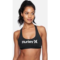 Hurley womens Scoop Bikini Top, Black