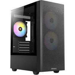 Antec nx500m argb gaming case with glass window micro