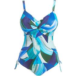 Fantasie Aguada Beach Twist Front Adjustable Leg Wired Swimsuit - Splash