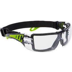 Portwest Tech Look Plus Safety Specs Glasses Clear Black