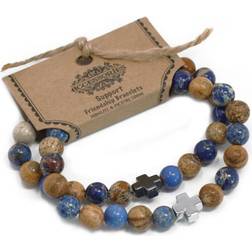 Ancient Wisdom Decorative jewellery set of gemstones friendship bracelets support sodalit