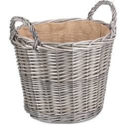 Large Antique Wash Lined Basket