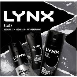 Lynx Black Body Wash, Spray & Anti-Perspirant 3pcs Gift Set for Him