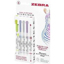 Zebra Mildliner Twin Tip Highlighter Marker Assorted Cool and