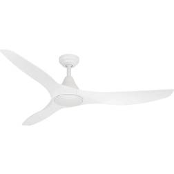 Eglo Portsea Matte White Fan With LEDs