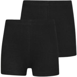 George for Good Girl's Jersey School Shorts 2-pack - Black