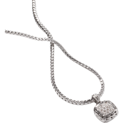 John Hardy Classic Chain Pendant Necklace - Silver/Diamonds