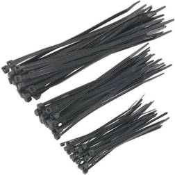 Sealey CT75B Cable Ties Assorted Black 75pc