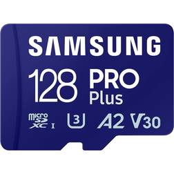 Samsung Pro Plus microSDXC Class 10 UHS-I U3 V30 A2 180/130MB/s 128GB +SD Adapter