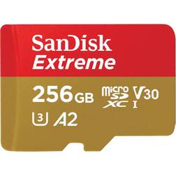 SanDisk Extreme MicroSDXC Class 10 UHS-I U3 V30 A2 190/130MB/s 256GB
