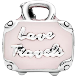 Pandora Travel Bag Charm - Silver/Pink