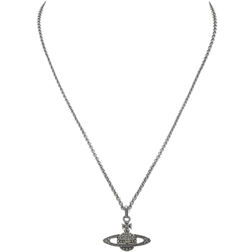 Vivienne Westwood Mini Bas Relief Orb Pendant Necklace - Silver/Transparent