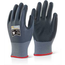 Beeswift Nitrile Pu Mix Coated Work Gloves Black